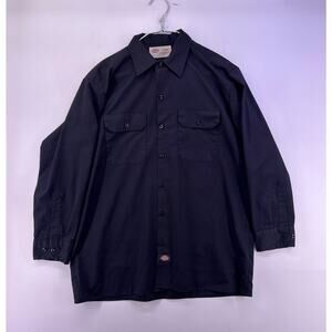 Vintage 2006 Dickies Black Button Down Longsleeve Shirt Sz L